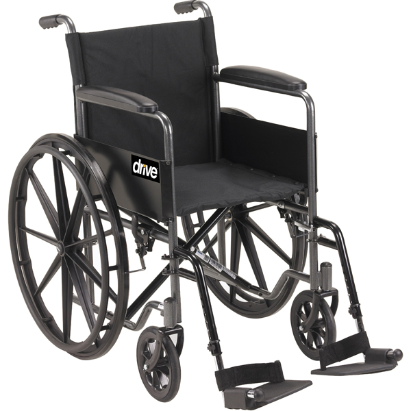 Silver Sport 1 Wheelchair with Full Arms and Swing away Removable Footrest - Click Image to Close